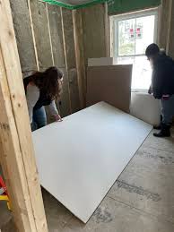 Volunteers working on site